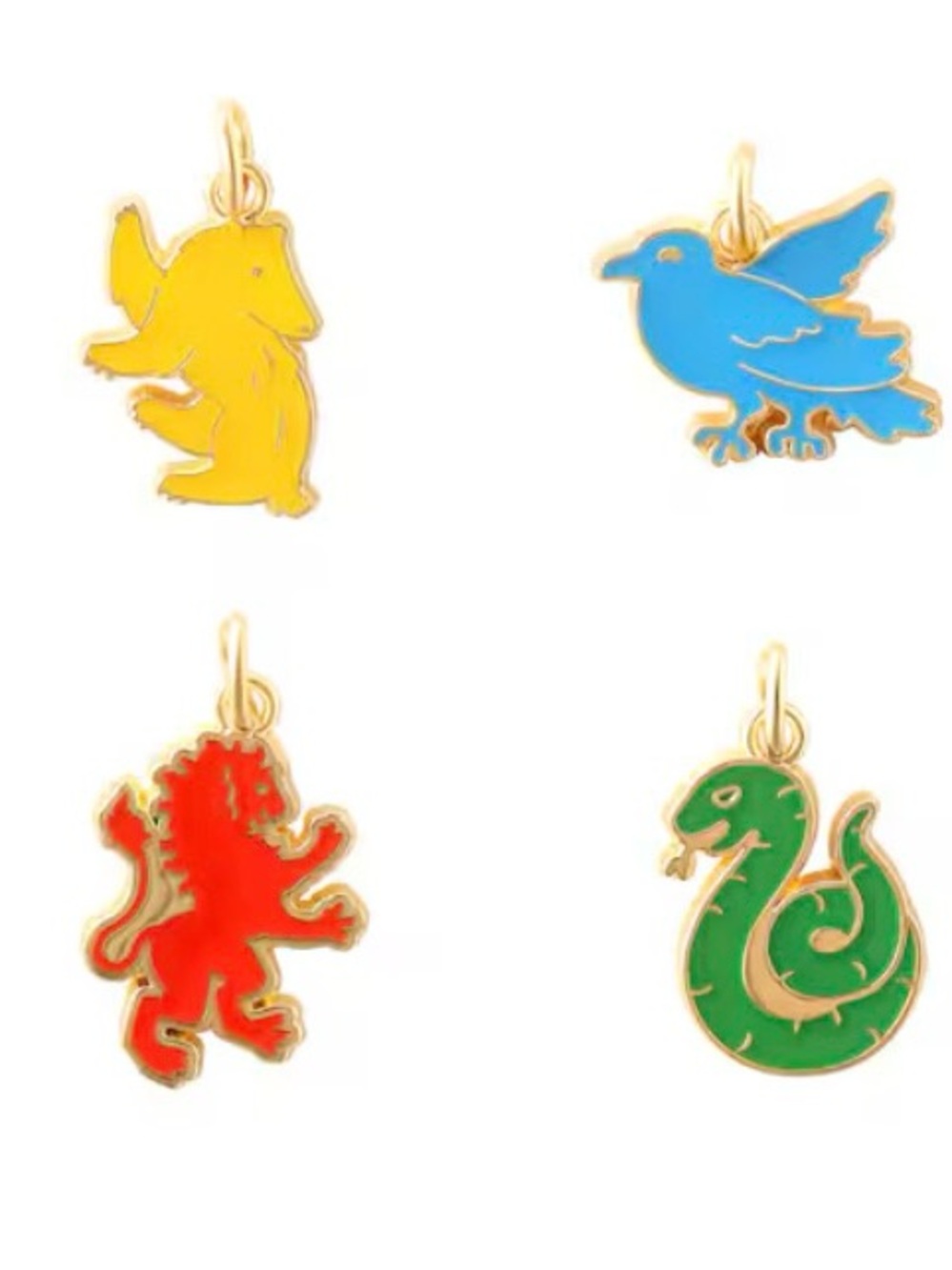 Warner Bros. Enamel Animal Charms Set - Yellow, Blue, Red, Green